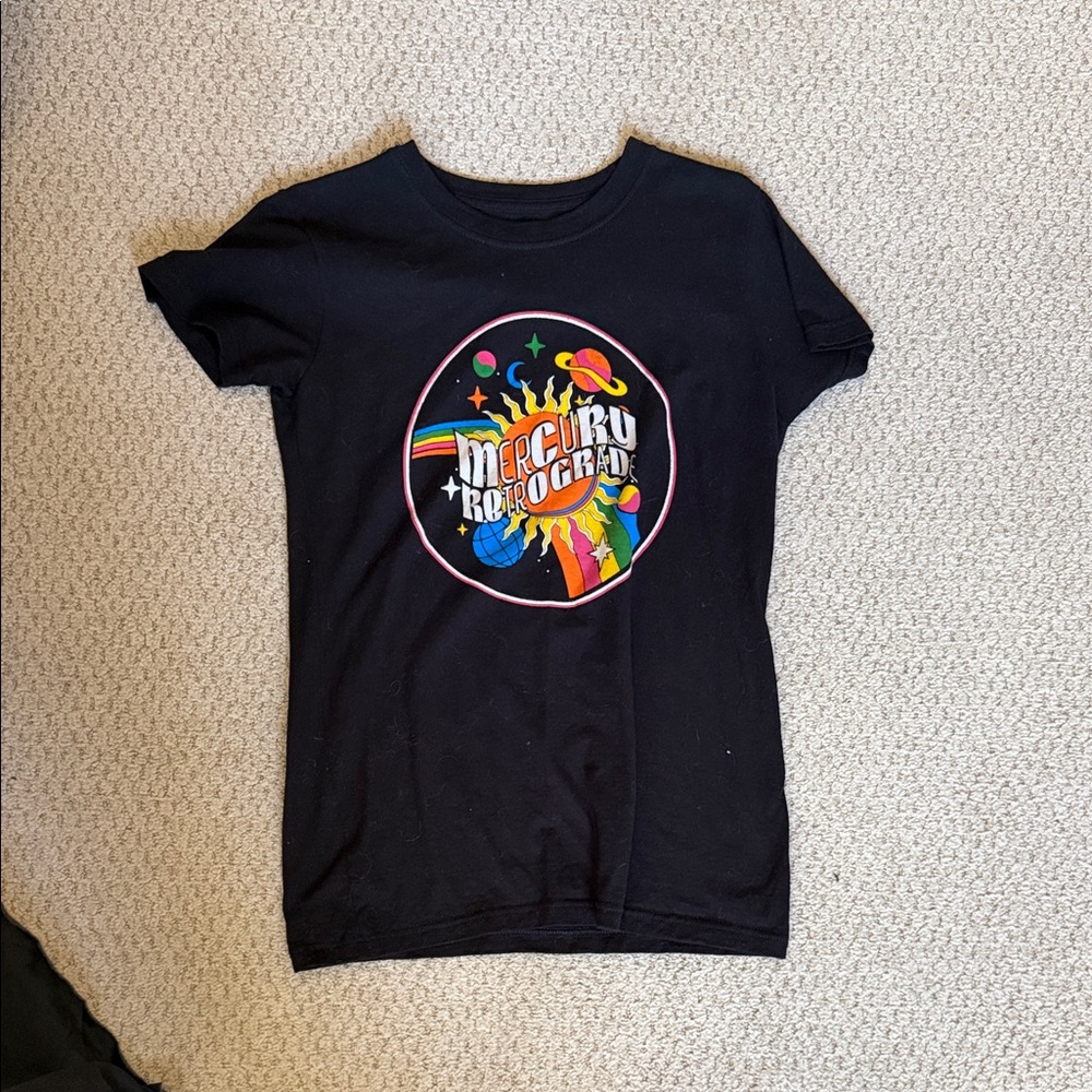 Women's Black Graphic Tee